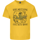 Bird Watching Goes Both Ways Funny Kids T-Shirt Childrens Yellow