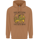 Bird Watching Goes Both Ways Funny Mens 80% Cotton Hoodie Caramel Latte