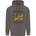 Bird Watching Goes Both Ways Funny Mens 80% Cotton Hoodie Charcoal