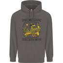 Bird Watching Goes Both Ways Funny Mens 80% Cotton Hoodie Charcoal