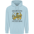 Bird Watching Goes Both Ways Funny Mens 80% Cotton Hoodie Light Blue