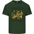 Bird Watching Goes Both Ways Funny Mens Cotton T-Shirt Tee Top Forest Green