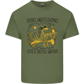 Bird Watching Goes Both Ways Funny Mens Cotton T-Shirt Tee Top Military Green