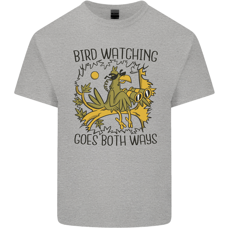 Bird Watching Goes Both Ways Funny Mens Cotton T-Shirt Tee Top Sports Grey