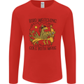 Bird Watching Goes Both Ways Funny Mens Long Sleeve T-Shirt Red