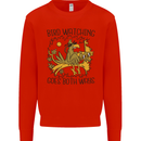 Bird Watching Goes Both Ways Funny Mens Sweatshirt Jumper Bright Red
