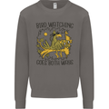 Bird Watching Goes Both Ways Funny Mens Sweatshirt Jumper Charcoal