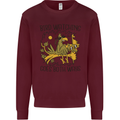 Bird Watching Goes Both Ways Funny Mens Sweatshirt Jumper Maroon