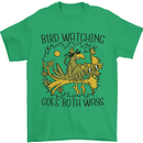 Bird Watching Goes Both Ways Funny Mens T-Shirt 100% Cotton Irish Green