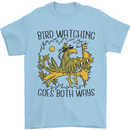 Bird Watching Goes Both Ways Funny Mens T-Shirt 100% Cotton Light Blue