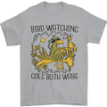Bird Watching Goes Both Ways Funny Mens T-Shirt 100% Cotton Sports Grey