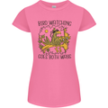Bird Watching Goes Both Ways Funny Womens Petite Cut T-Shirt Azalea