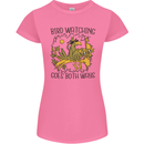 Bird Watching Goes Both Ways Funny Womens Petite Cut T-Shirt Azalea