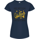 Bird Watching Goes Both Ways Funny Womens Petite Cut T-Shirt Navy Blue