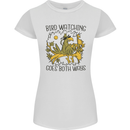 Bird Watching Goes Both Ways Funny Womens Petite Cut T-Shirt White