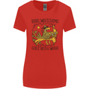 Bird Watching Goes Both Ways Funny Womens Wider Cut T-Shirt Red