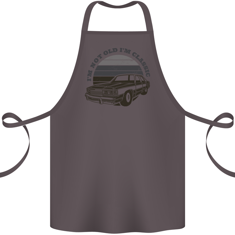 Birthday I'm Not Old Classic 40th 50th 60th Cotton Apron 100% Organic Dark Grey