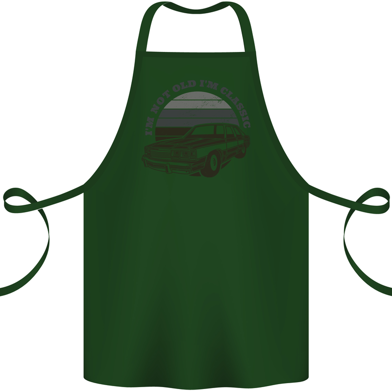 Birthday I'm Not Old Classic 40th 50th 60th Cotton Apron 100% Organic Forest Green