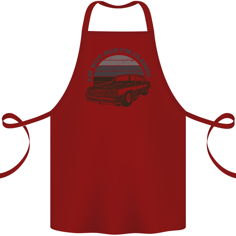 Birthday I'm Not Old Classic 40th 50th 60th Cotton Apron 100% Organic Maroon
