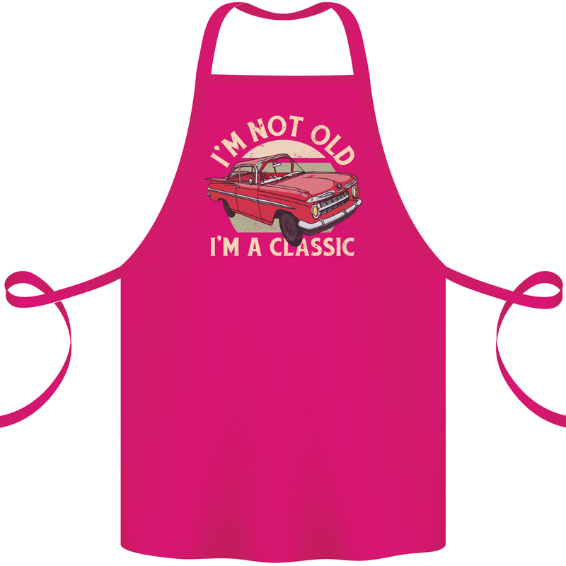 Birthday I'm Not Old Classic 40th 50th 60th Cotton Apron 100% Organic Pink