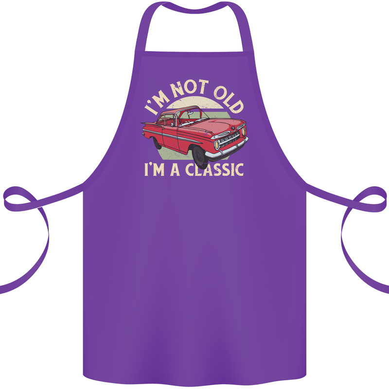 Birthday I'm Not Old Classic 40th 50th 60th Cotton Apron 100% Organic Purple