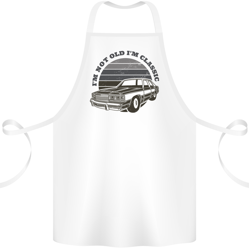 Birthday I'm Not Old Classic 40th 50th 60th Cotton Apron 100% Organic White