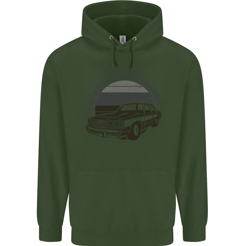 Birthday I'm Not Old Classic 40th 50th 60th Mens 80% Cotton Hoodie Forest Green