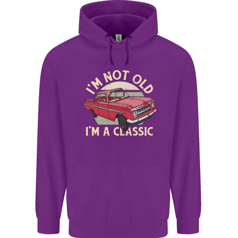 Birthday I'm Not Old Classic 40th 50th 60th Mens 80% Cotton Hoodie Purple