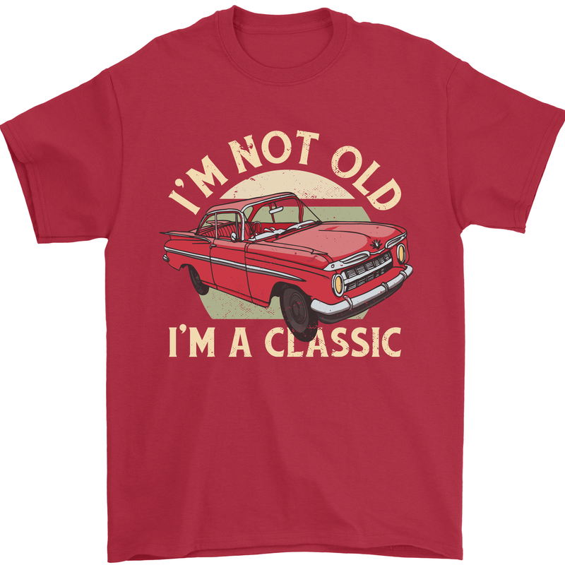 Birthday I'm Not Old Classic 40th 50th 60th Mens T-Shirt Cotton Gildan Red