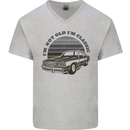 Birthday I'm Not Old Classic 40th 50th 60th Mens V-Neck Cotton T-Shirt Sports Grey