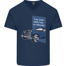 Birthday I'm Not Old I'm a Classic Funny Mens V-Neck Cotton T-Shirt Navy Blue