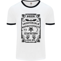 Ouija Board Voodoo Demons Spirits Halloween Mens White Ringer T-Shirt White/Black