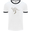 Kangaroo Ecology Mens White Ringer T-Shirt White/Black