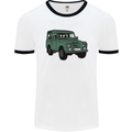 4X4 Off Road Roading 4 Wheel Drive Mens White Ringer T-Shirt White/Black