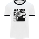 Rad Red Panda Japanese Cool Mens White Ringer T-Shirt White/Black