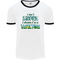 I Dont Snore I Dream Tractor Farmer Farming Mens White Ringer T-Shirt White/Black