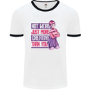 Not Weird Just More Creative Than You Art Mens White Ringer T-Shirt White/Black