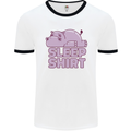 A Hippo Sleeping Shirt Hippomotamus Mens Ringer T-Shirt White/Black