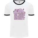 A Hippo Sleeping Shirt Hippomotamus Mens Ringer T-Shirt White/Black