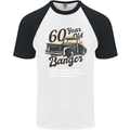 60 Year Old Banger Birthday 60th Year Old Mens S/S Baseball T-Shirt White/Black