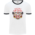 Merry Liftmas Mens White Ringer T-Shirt White/Black