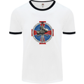 Non Nobis St. George Mens White Ringer T-Shirt White/Black