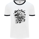Join Our Coven Funny Halloween Pumpkin Mens White Ringer T-Shirt White/Black