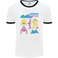 Camera Sutra Photography Photographer Funny Mens White Ringer T-Shirt White/Black