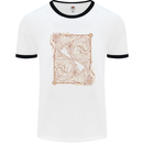 Gemini Faces Star Sign Astrological Zodiac Mens Ringer T-Shirt White/Black