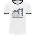 Robot Maintenance AI Futuristic SC-FI Mens White Ringer T-Shirt White/Black
