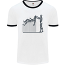 Robot Maintenance AI Futuristic SC-FI Mens White Ringer T-Shirt White/Black