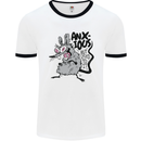 Funny Anxious Rat Anxiety Mens Ringer T-Shirt White/Black