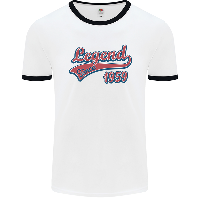 Legend Since 64th Birthday 1959 Mens Ringer T-Shirt White/Black