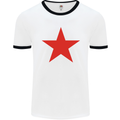 Red Star Army As Worn by Mens White Ringer T-Shirt White/Black